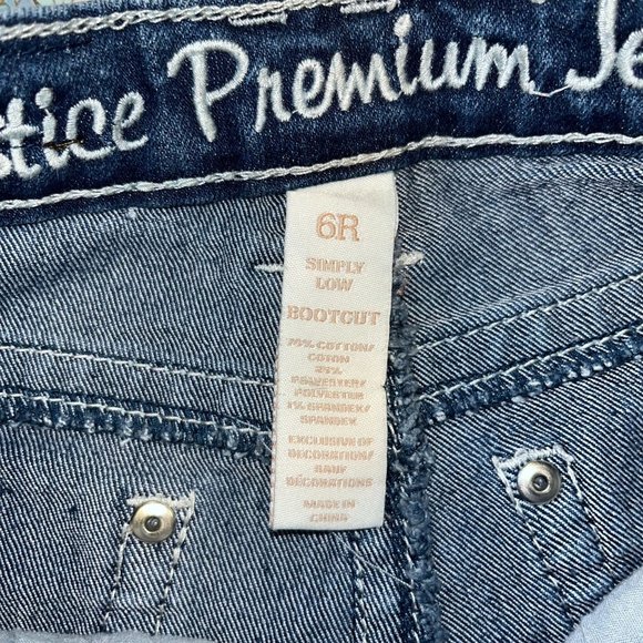 Justice Simply Low Bootcut Girls Jeans Size 6R - Picture 3 of 12